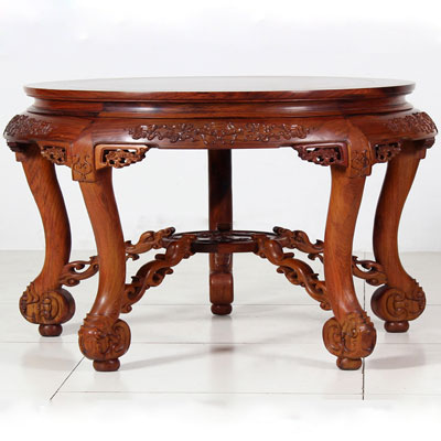 木雕圆桌